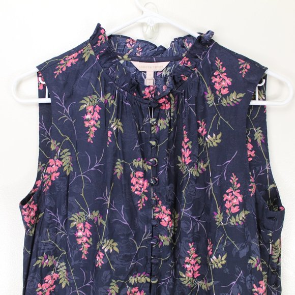 Rebecca Taylor Ivie Floral Silk Blend Dress - Picture 3 of 8